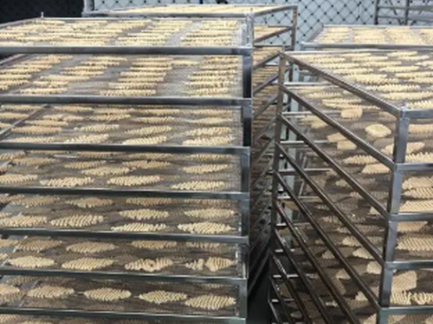 real sweet potato air source dryer racks for sliced root materials