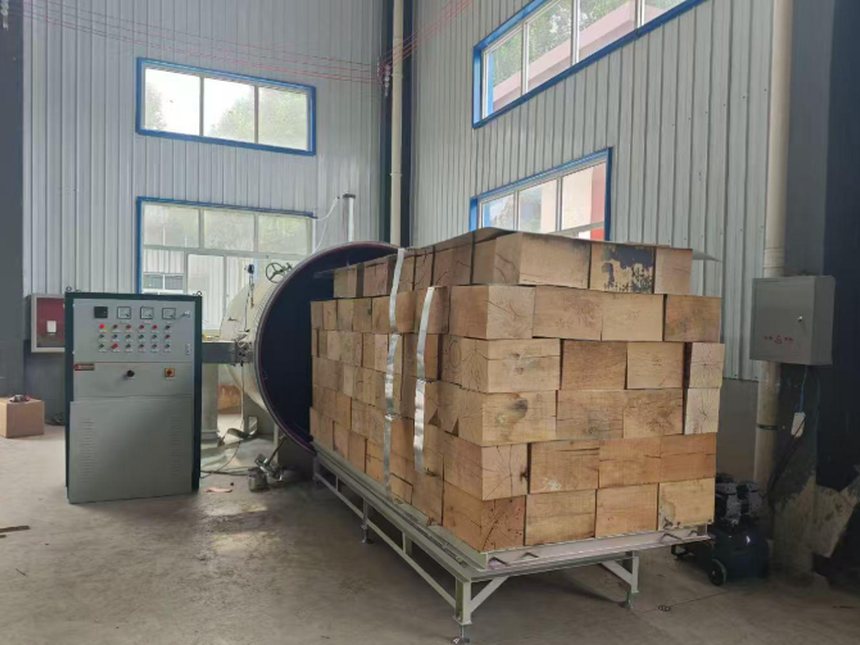 real wood drying trolley and control cabinet for equipment inspection